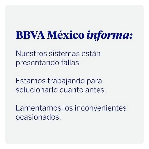 ¡Se cayó! ⬇️ BBVA presenta fallas en su sistema; el banco informó a sus usuarios que ya están trabajando en ello ¡Se cayó! ⬇️ BBVA presenta fallas en su sistema; el banco informó a sus usuarios que ya están trabajando en ello