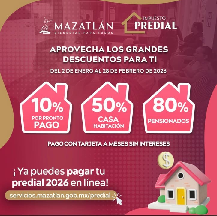 *Gobierno de Mazatlán mantendrá abiertas oficinas este martes para aprovechar descuentos en pago de predial* *Gobierno de Mazatlán mantendrá abiertas oficinas este martes para aprovechar descuentos en pago de predial*